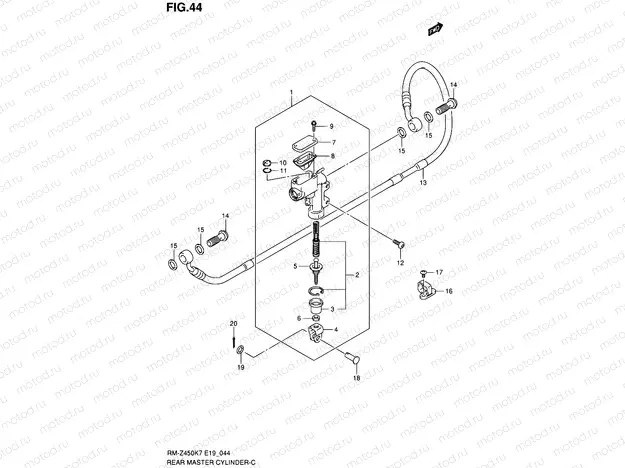 44 - REAR MASTER CYLINDER