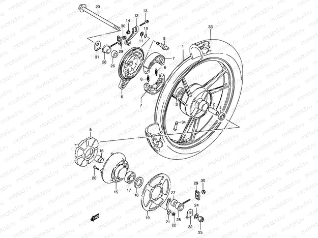 44 - REAR WHEEL