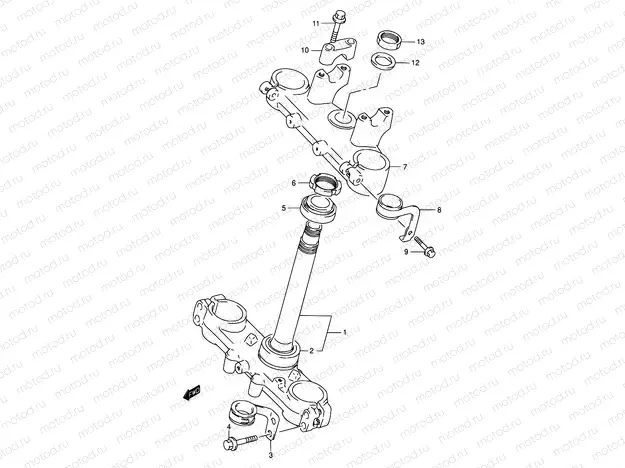 44 - STEERING STEM (E03/E33)