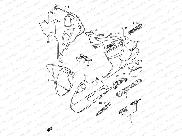 44 - UNDER COWLING (MODEL W)