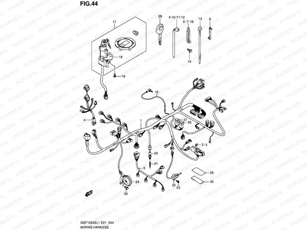 44 - WIRING HARNESS (GSF1250SL1 E24)