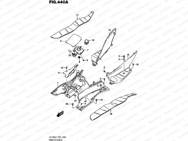 440A - REAR LEG SHIELD