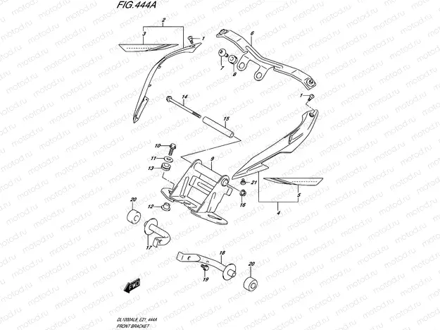 444A - FRONT BRACKET (DL1000AL8 E21) (FOR YU1)