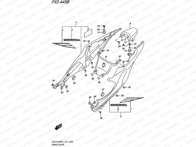 445B - FRAME COVER (GSX-R1000RZL7 E21)