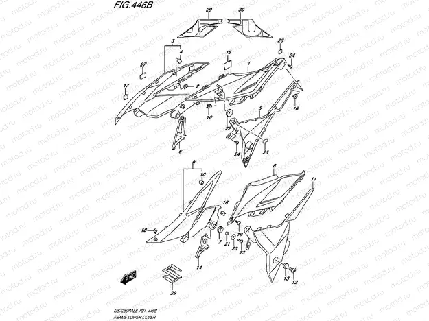 446B - FRAME LOWER COVER (GW250RAZL8 P21)