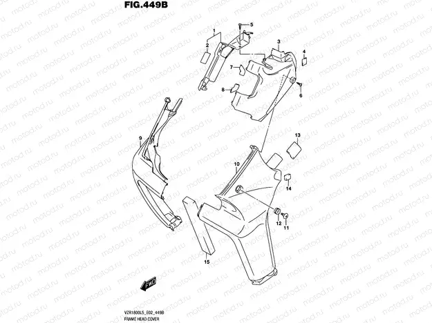 449B - FRAME HEAD COVER (VZR1800L5 E19)