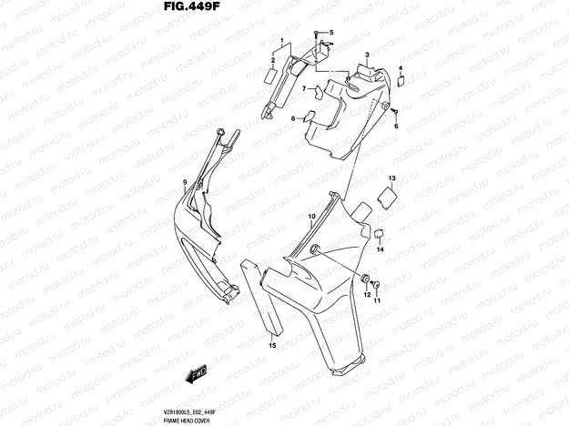 449F - FRAME HEAD COVER (VZR1800BZUFL5 E19)