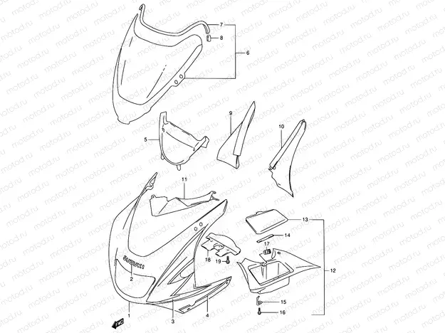 44A - COWLING BODY (RF900RS2)