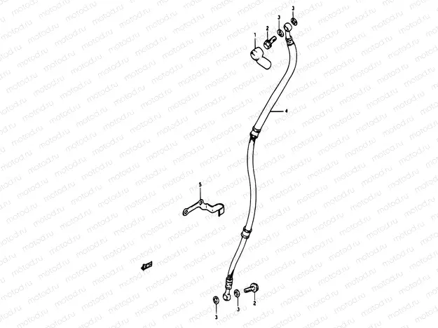 44A - FRONT BRAKE HOSE (MODEL K)