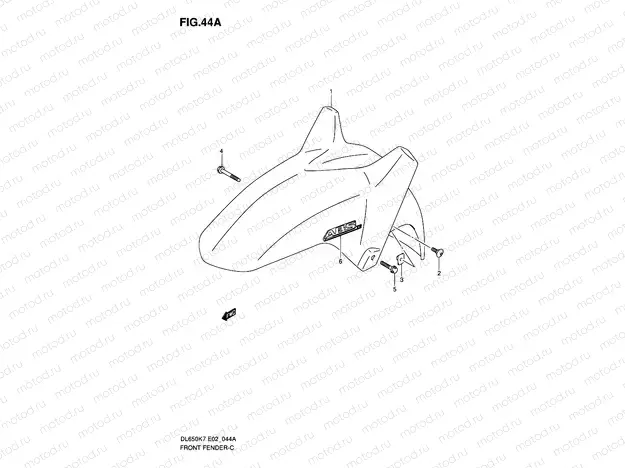 44A - FRONT FENDER (MODEL K8)