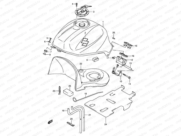 44A - FUEL TANK (MODEL K4)