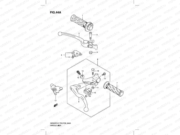 44A - HANDLE LEVER (MODEL L0)