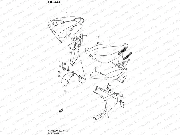 44A - SIDE COVER (VZR1800ZK7/ZU2K7/ZK8/ZU2K8/ZK9/ZUFK9)