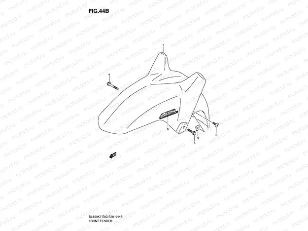44B - FRONT FENDER (MODEL K9/L0)