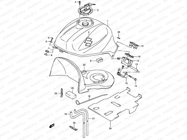 44B - FUEL TANK (MODEL K5/K6)