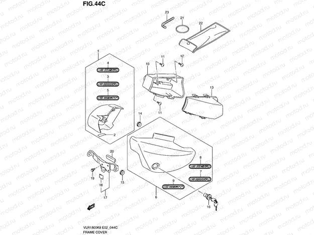 44C - FRAME COVER (MODEL L0)