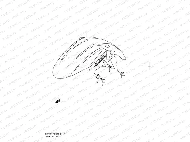 44D - FRONT FENDER (MODEL L0)