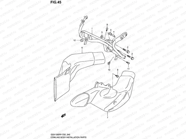 45 - COWL BODY INSTALLATION PARTS