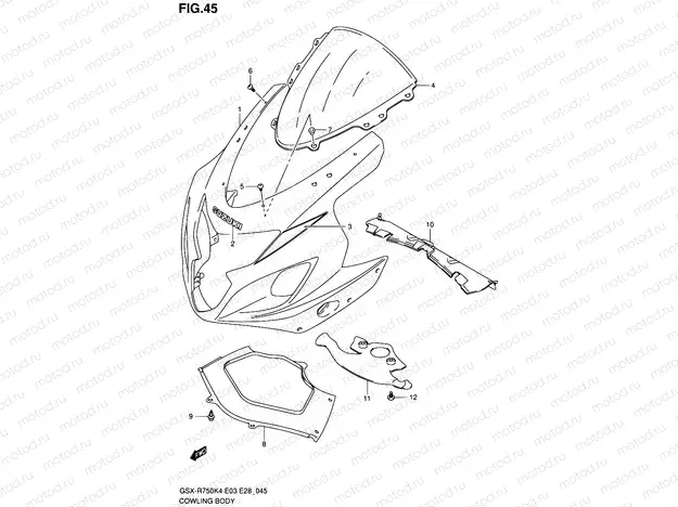 45 - COWLING BODY (MODEL K4)