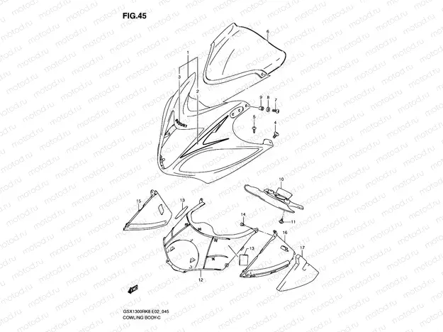 45 - COWLING BODY (MODEL K8)
