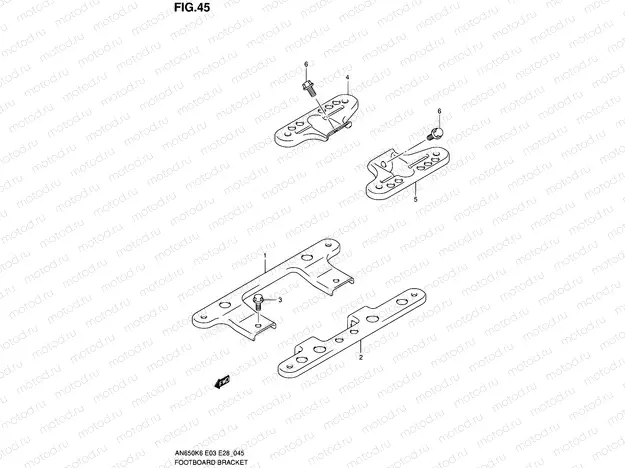 45 - FOOTBOARD BRACKET
