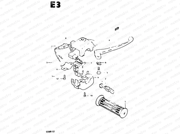 45 - FRONT BRAKE LEVER - SWITCH (CS50DZ)