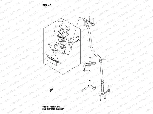 45 - FRONT MASTER CYLINDER