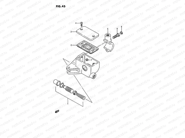 45 - FRONT MASTER CYLINDER (LS650PG/PJ/PK/PL,MODEL M/R)
