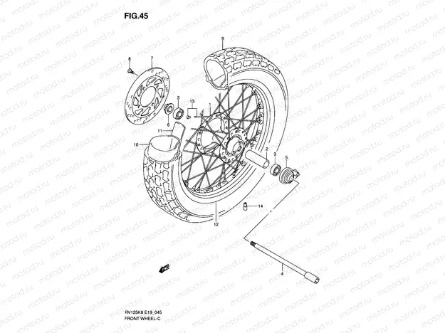 45 - FRONT WHEEL