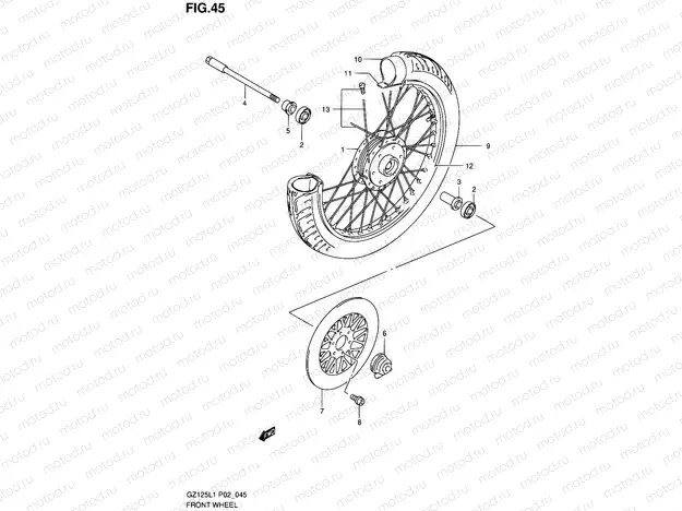 45 - FRONT WHEEL