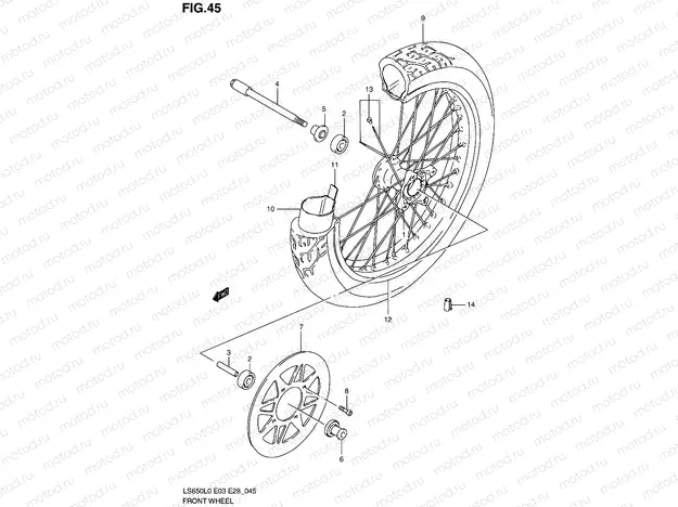 45 - FRONT WHEEL