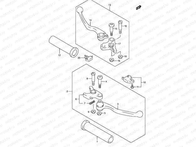 45 - HANDLE LEVER (MODEL K5/K6)