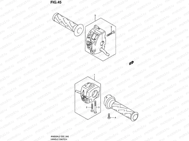 45 - HANDLE SWITCH (AN650AL2 E24)
