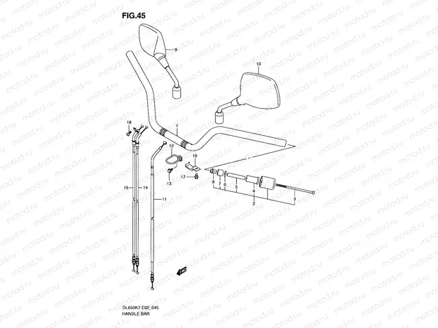 45 - HANDLEBAR (MODEL K7/K8)