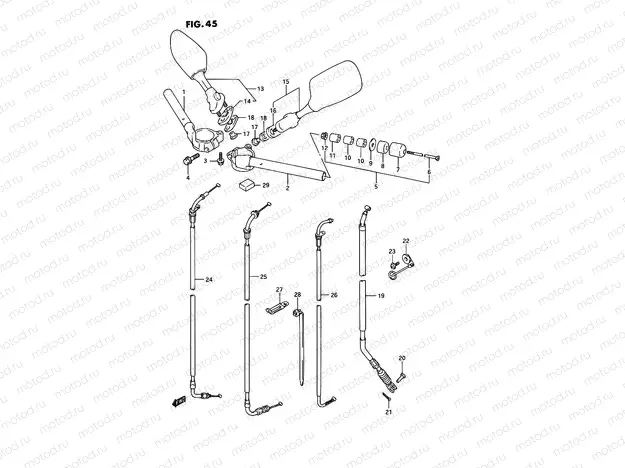 45 - HANDLEBAR (MODEL N/P)