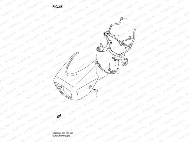 45 - HEADLAMP COVER