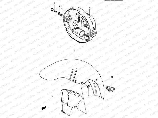 45 - HEADLAMP HOUSING - FRONT FENDER