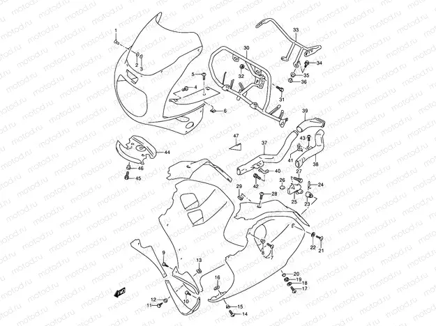 45 - INSTALLATION PARTS (MODEL P/R)