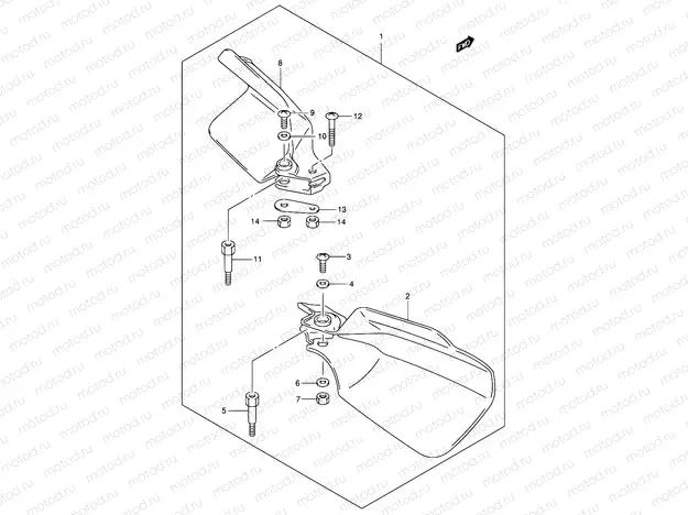45 - KNUCKLE COVER (MODEL Y/K1/K2 OPT)