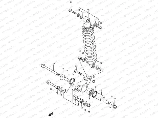 45 - REAR CUSHION LEVER