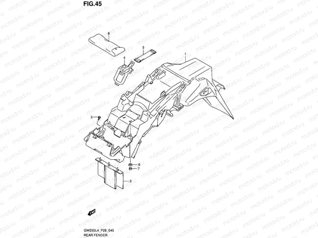 45 - REAR FENDER