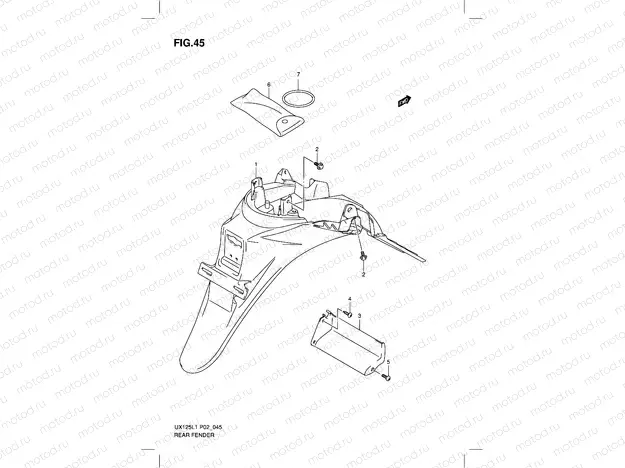 45 - REAR FENDER
