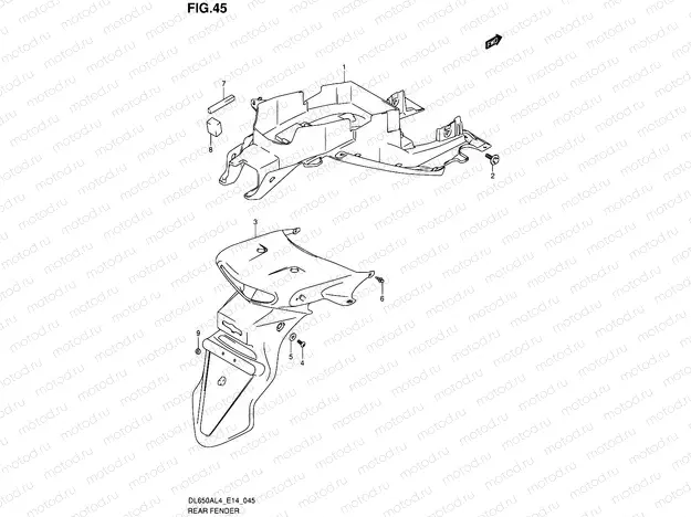 45 - REAR FENDER