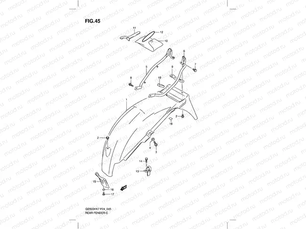 45 - REAR FENDER