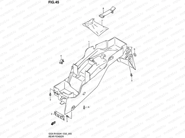 45 - REAR FENDER