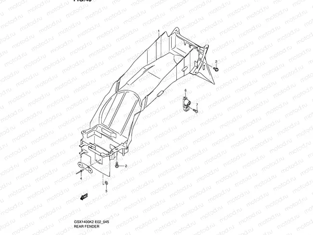 45 - REAR FENDER