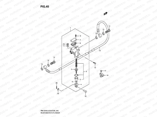 45 - REAR MASTER CYLINDER