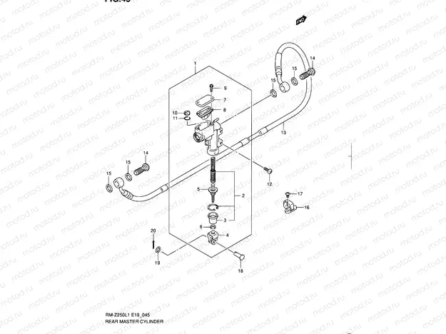 45 - REAR MASTER CYLINDER