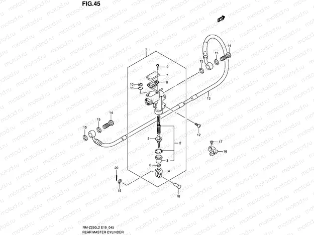 45 - REAR MASTER CYLINDER