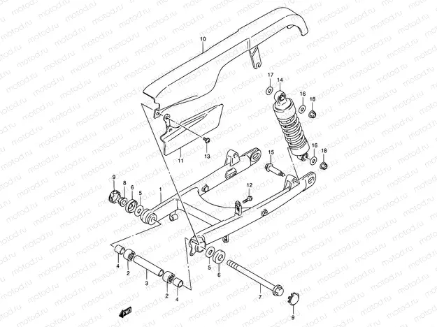 45 - REAR SWINGING ARM